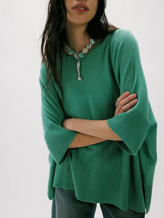 We The Free Tops - We The Free North Street Cashmere Top Size Small Venetian Green Luxury